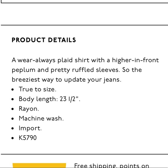 NWT Madewell Studio Ruffle-Hem Top in Clanton Plaid - Picture 6 of 13